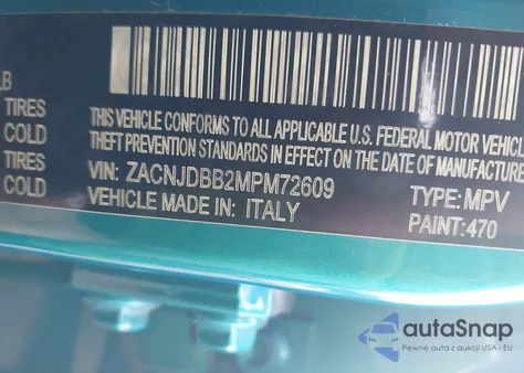 2021 Jeep Renegade Latitude 4X4 from USA, damaged, VIN ZACNJDBB2MPM72609